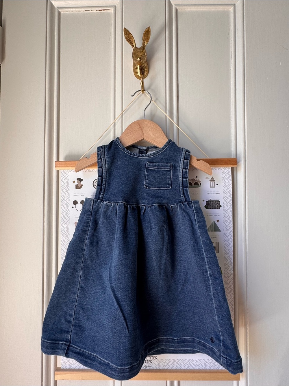 Petit Bateau Denim Blue Sleeveless Dress